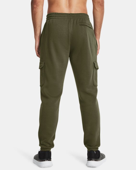 Men's UA Essential Fleece Cargo Pants, Green, pdpMainDesktop image number 1